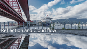 もう一つの世界を映し出すリフレクションのあるタイムラプス in神戸